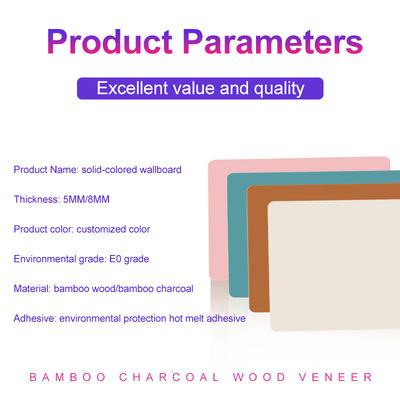 Bamboo Charcoal Wood Veneer Stock Available 1220*2440*5/8mm Flame Retardant Bamboo Charcoal Wood Eco-Friendly Bamboo Charcoal Decoration For Home And Hotel Background