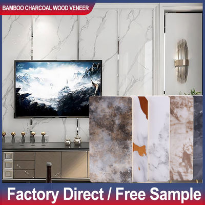 Bamboo Charcoal Wood Veneer Special Offer 1220*2440*5/8mm Flame Retardant Bamboo Charcoal Wood Eco-Friendly PVC Wall Panels Interior Decoration Wall Panel For Ceiling Skin