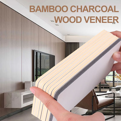 Bamboo Charcoal Wood Veneer New Model 1220*2440*5/8mm Flame Retardant Bamboo Charcoal Wood Eco-Friendly Colorful Indoor Decorative Panel For TV Background Wall