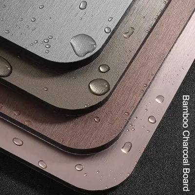 Bamboo Charcoal Wall Board Free Sample Arrival 1220*2440*5/8mm Flame Retardant Bamboo Charcoal Wood Eco-Friendly Decorative Fireproof Bamboo Fiber Veneer Seamless Wall Board For TV Background Wall