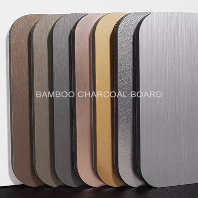 Bamboo Charcoal Wall Board Free Sample Arrival 1220*2440*5/8mm Flame Retardant Bamboo Charcoal Wood Eco-Friendly Decorative Fireproof Bamboo Fiber Veneer Seamless Wall Board For TV Background Wall