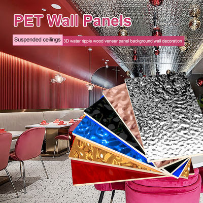 Water Ripple Panel 1220*2440*5/8mm Flame Retardant Bamboo Charcoal Wood Eco-Friendly 3D Water Ripple Bamboo Charcoal Wood Veneer For TV Background Wall