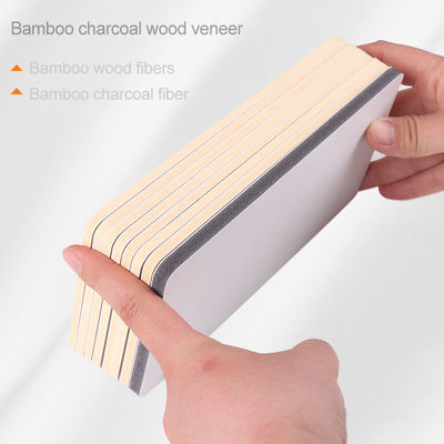 Water Ripple Panel Good Quality 1220*2440*5/8mm Flame Retardant Bamboo Charcoal Wood Eco-Friendly Decorative Water Ripple 3D Wood Plastic Bamboo Charcoal Wall Panels For Hotel TV Background Wall