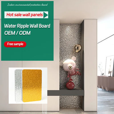 Water Ripple Panel Limited 1220*2440*5/8mm Flame Retardant Bamboo Charcoal Wood Eco-Friendly Bamboo Charcoal Wood Water Ripple Indoor Decorative Panels For Ceiling Restaurant Decorative Panels