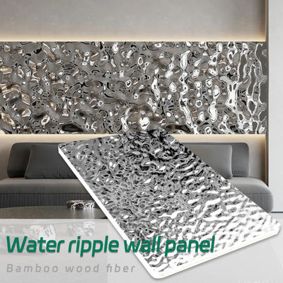 Water Ripple Panel Limited 1220*2440*5/8mm Flame Retardant Bamboo Charcoal Wood Eco-Friendly Bamboo Charcoal Wood Water Ripple Indoor Decorative Panels For Ceiling Restaurant Decorative Panels