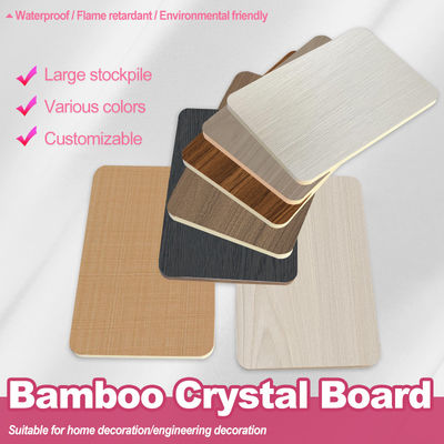 PVC Wall Panel Flash Sale 1220*2440*5/8mm Flame Retardant Bamboo Charcoal Wood Eco-Friendly Indoor Wall Decorative Panels Pvc Wall Paneling For TV Background Wall