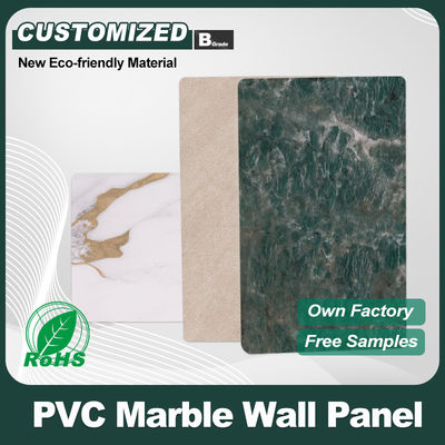 PVC Wall Panel Hot Sale 1220*2440*5/8mm Flame Retardant Bamboo Charcoal Wood Eco-Friendly PVC Marble Wall Panel Indoor Decorative Panel Ceiling For Hotel Renovation Project Specific Wall Panel