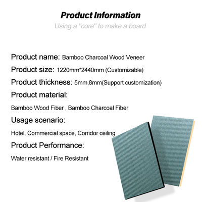 New Trend Bamboo Charcoal Wood Veneer Waterproof And Moisture-proof Interior Decoration Board For Corridor Ceilings