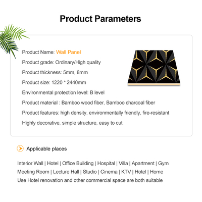 Popular Design PET High-Gloss Marble Wall Panels With Bamboo Charcoal Wood Veneer For Commercial Spaces