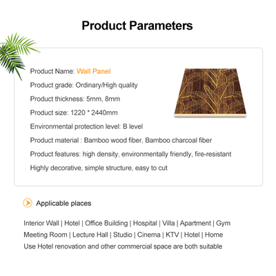 Hot Sale Bamboo Charcoal Marble Wall Panel High Gloss Waterproof And Flame Retardant Board TV Background Wall Villa Specific