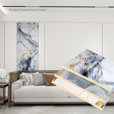 Modern Bamboo Charcoal Marble Wall Panel Waterproof And Fireproof Wood Veneer For Household Villa And Office Wall Decoration