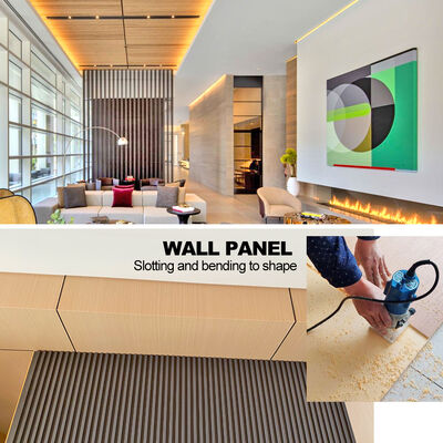Indoor Decoration Wall Board Wood Grain Wood Veneer Bamboo Fiber Wall Panel