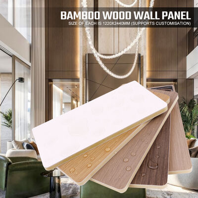 PVC Wood Grain Wall Panel 5mm Flexible Indoor Decorative Wall Panel Bamboo Fiber Wall Panel