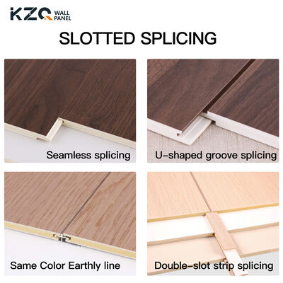PVC Wood Grain Wall Panel 5mm Flexible Indoor Decorative Wall Panel Bamboo Fiber Wall Panel