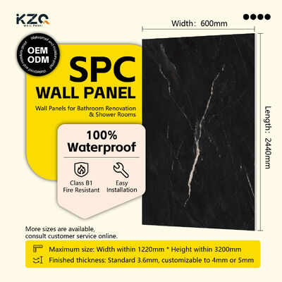 Waterproof And Flame-Retardant SPC Wall Panel for Bathroom Shower 