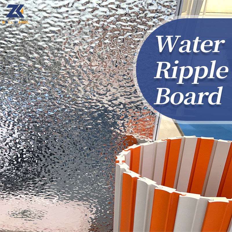 Water Ripple PVC Laminate Layer Bamboo Fiber Wall Panels