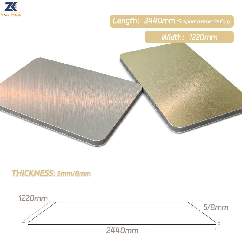 Interior Decoration Waterproof Soundproof Simulation Metal Wood Veneer Wall Panels