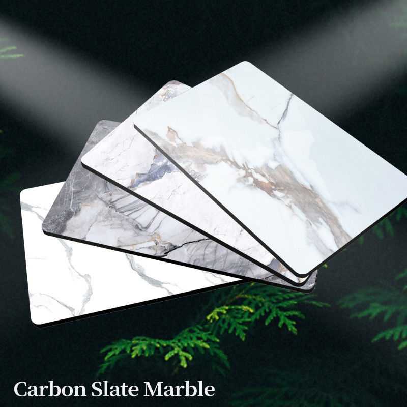 Marble Bamboo Charcoal Wood Veneer Panels Interior Decorative Marble Wall Panels