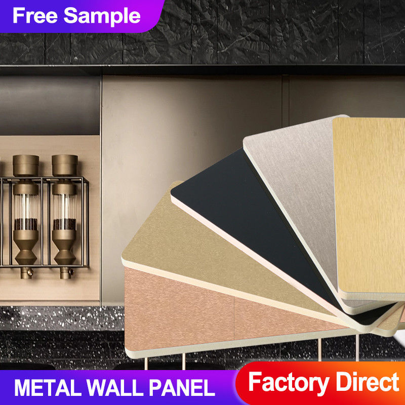 Metal Wall Panel Bamboo Charcoal Wood Veneer For Interior Decor With Free Sample
