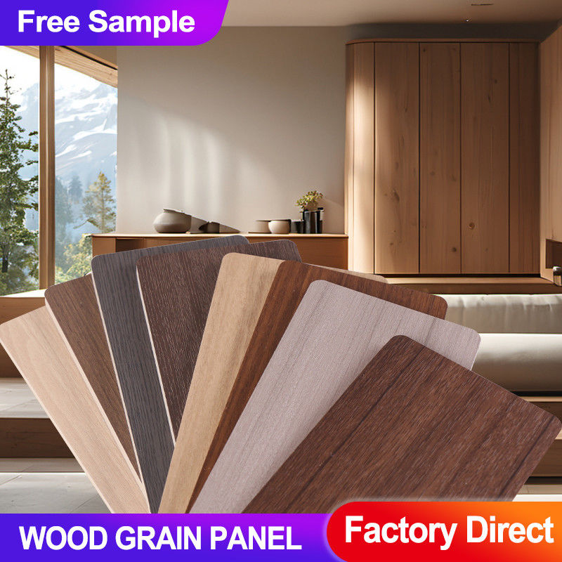 Wood Grain Wall Panel Bamboo Charcoal Wood Veneer For Indoor Decorative Ceiling