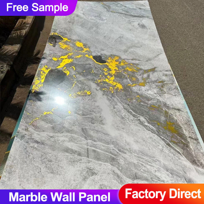 Bamboo Charcoal Wood Veneer Marble Wall Panel Eco-Friendly Fire Prevention Indoor Decorative Panel
