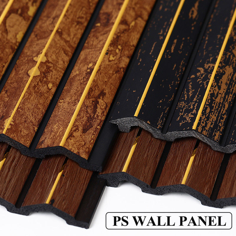 WPC Interior Decorative PS Wall Panel Water Proof Wall Cladding Indoor Easy Install