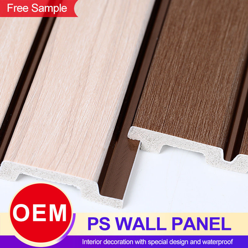 PS Wall Panel Hotel Decor Waterproof  WPC Wall Board Polystyrene For Interior Decoration