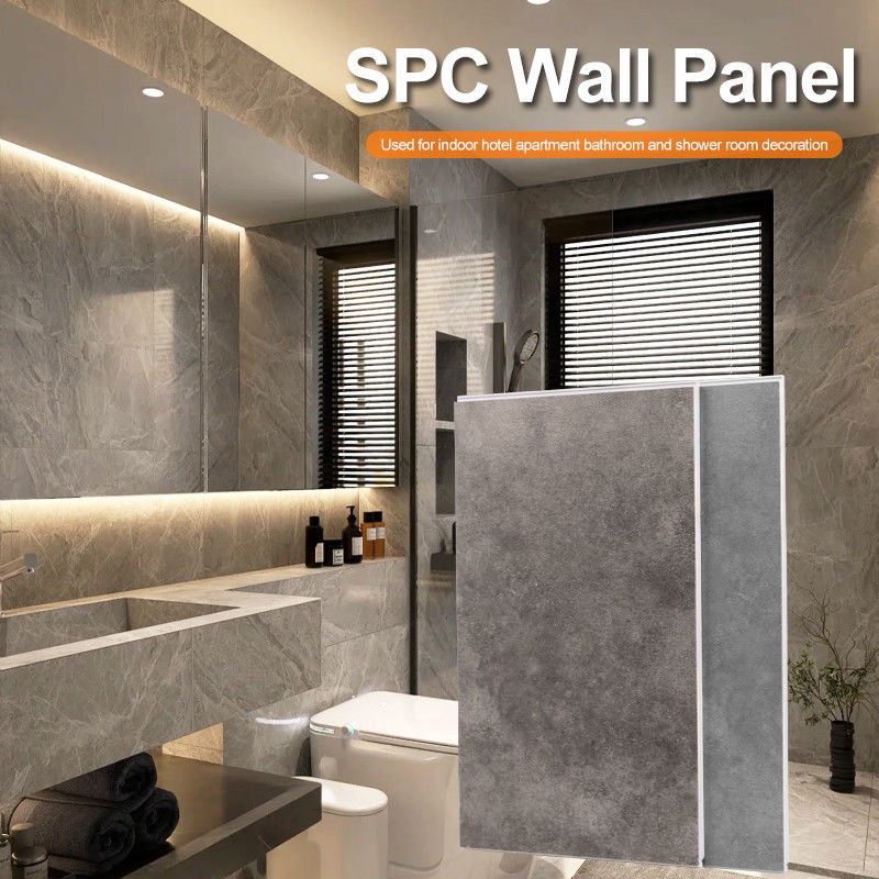SPC Wall Panel Hotel Bathroom Seamless Marble Sheet Integrated Wall Panel For Indoor Decoration