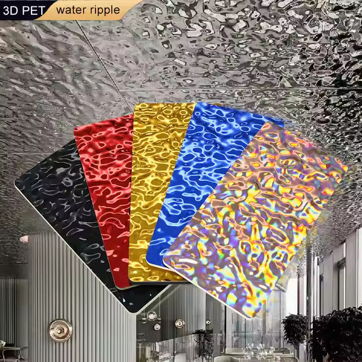 Water Ripple Panel Good Quality 1220*2440*5/8mm Flame Retardant Bamboo Charcoal Wood Eco-Friendly Decorative Water Ripple 3D Wood Plastic Bamboo Charcoal Wall Panels For Hotel TV Background Wall