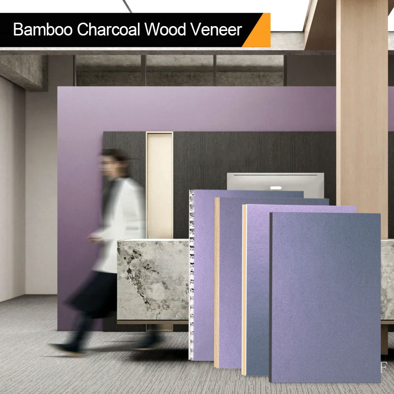 New Design 8mm Bamboo Charcoal Wall Panels Metal Wall Panels Fire-resistant Interior Decoration Materials For Exhibition Halls